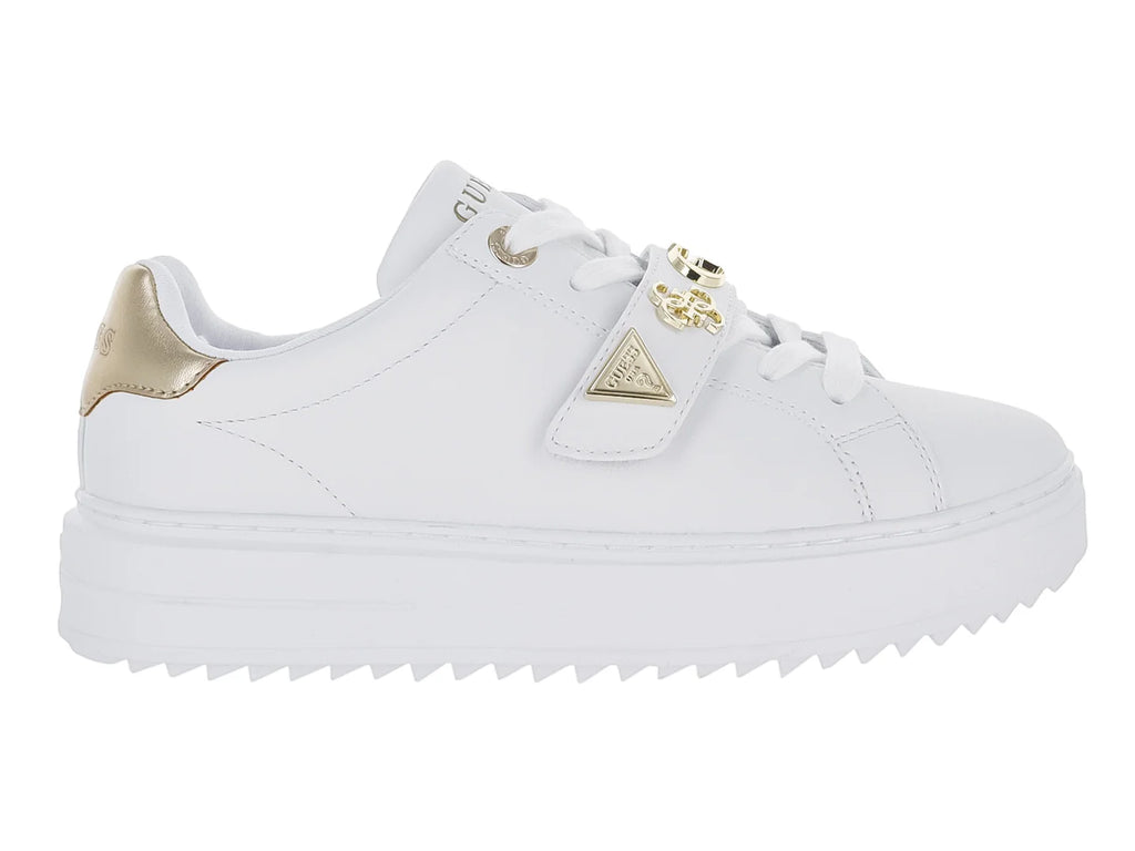 Tenis Guess Drift Blanco y Platino para Mujer