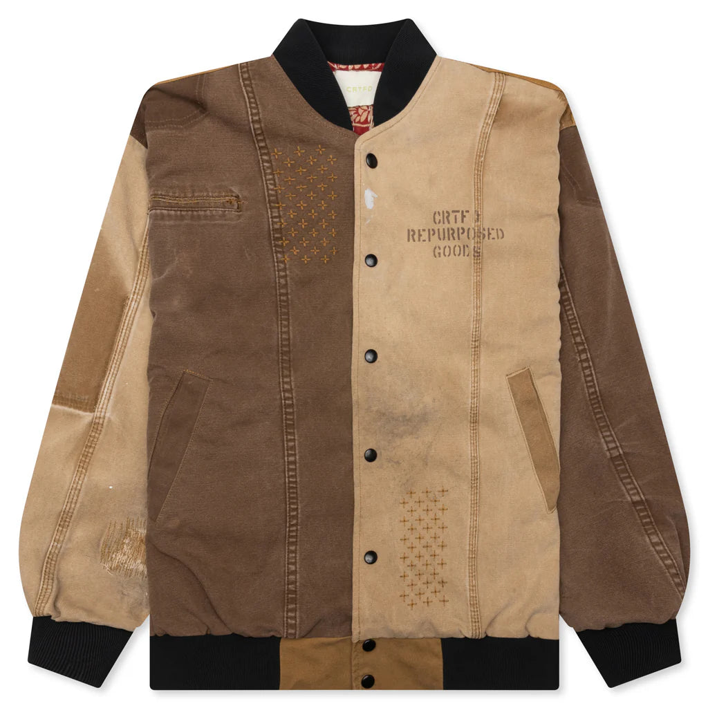 Carhartt Upcycled Bomber Jacket Beige