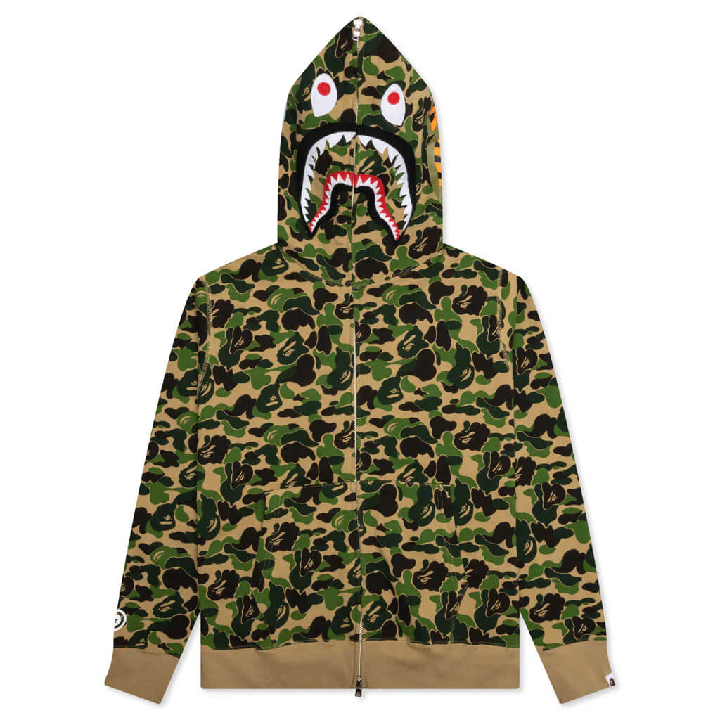 Abc Camo Shark Full Zip Hoodie Green