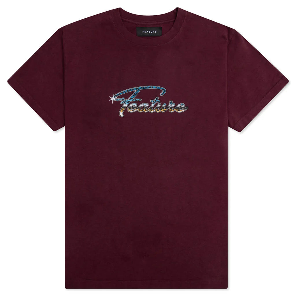 Fea Tah Print Tee Ox Blood Red