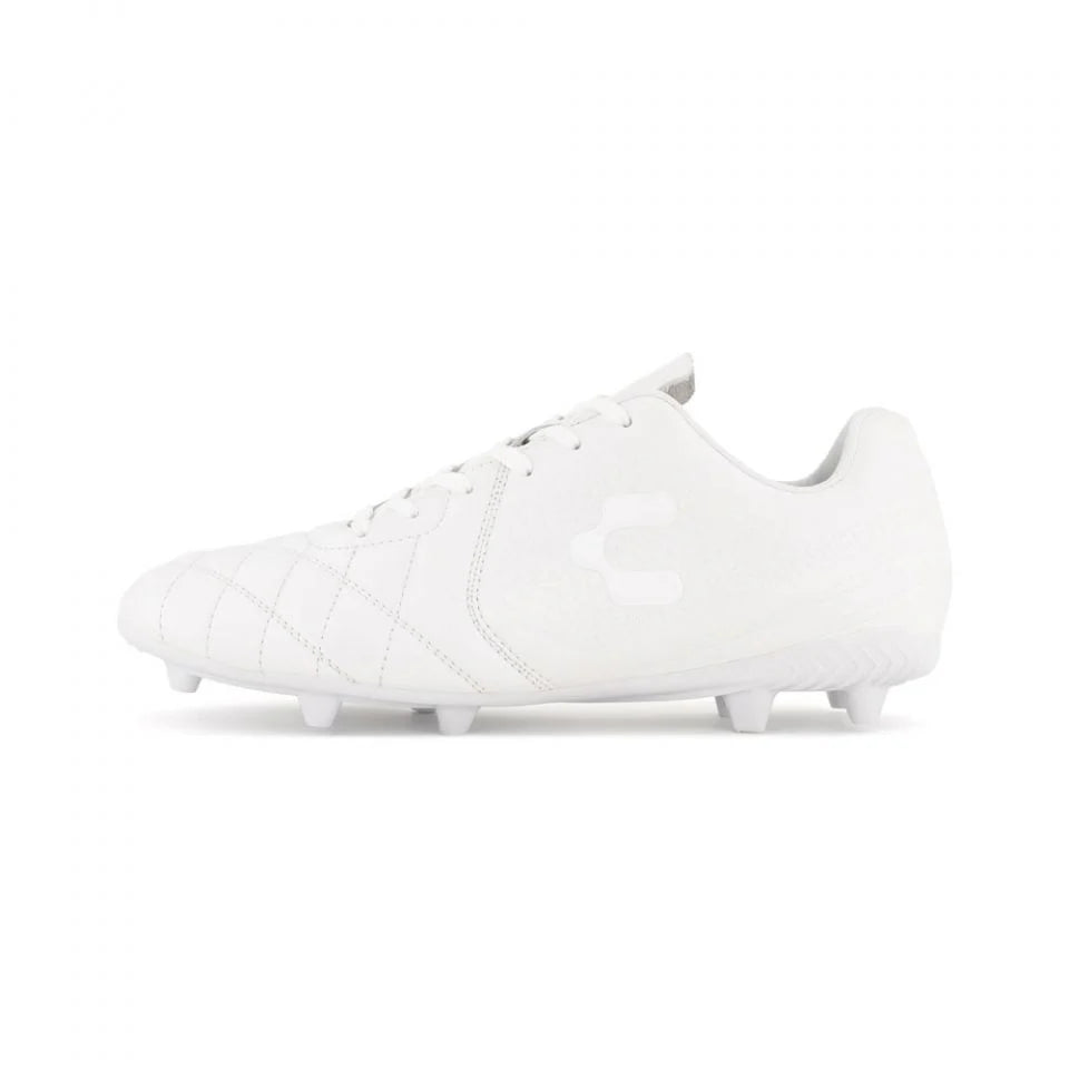 Charly Legendario LT FG 20 Firm Ground Soccer Cleats White Grey