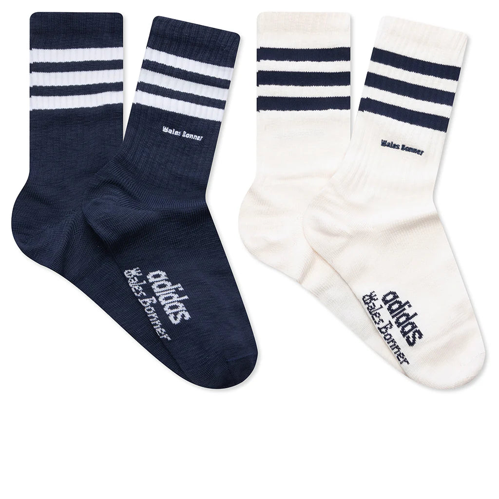 Adidas x Wales Bonner 3 Stripes Socks Night Navy Core White
