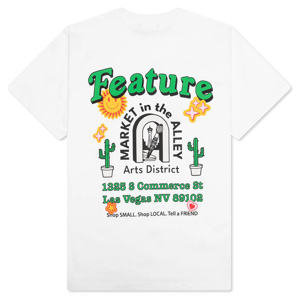Feature x Market in the Alley Tee White