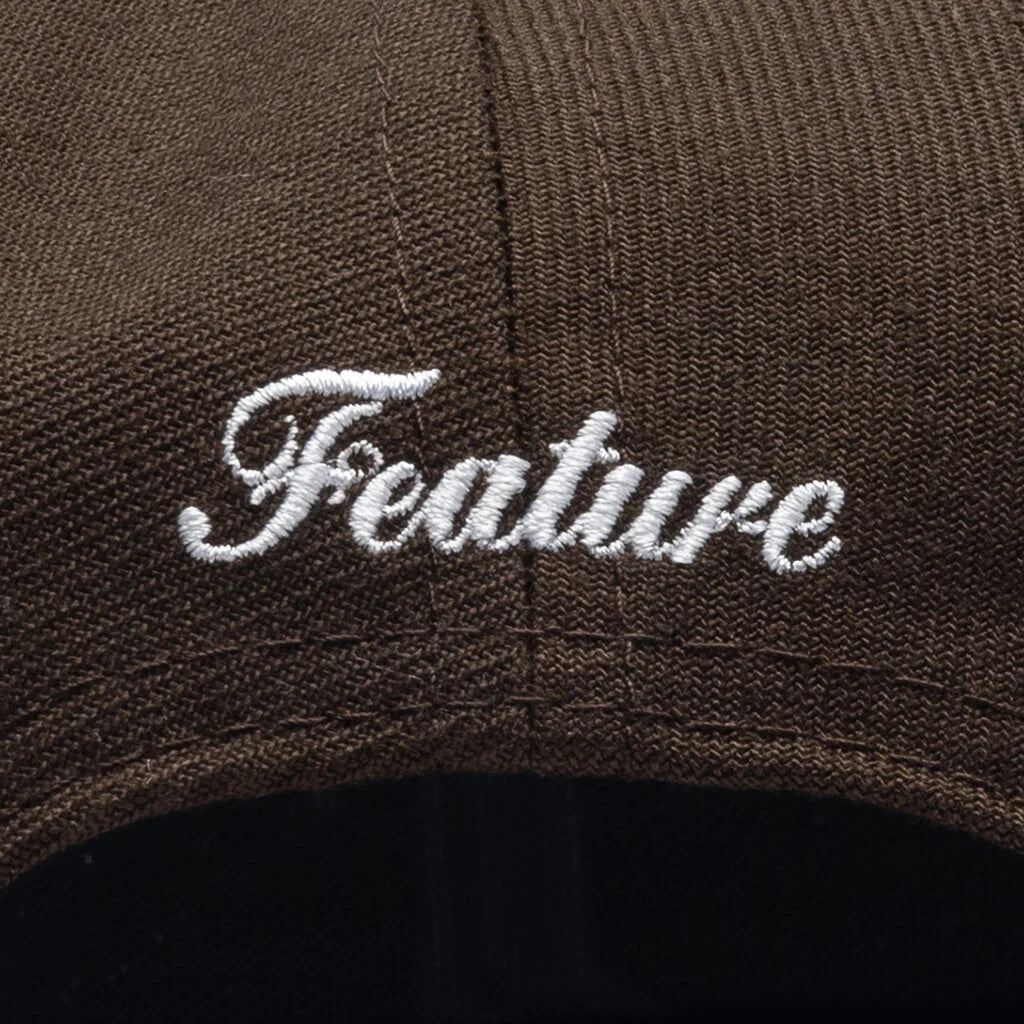 FEATURE x New Era 9Fifty A Frame Old English F Snapback Walnut