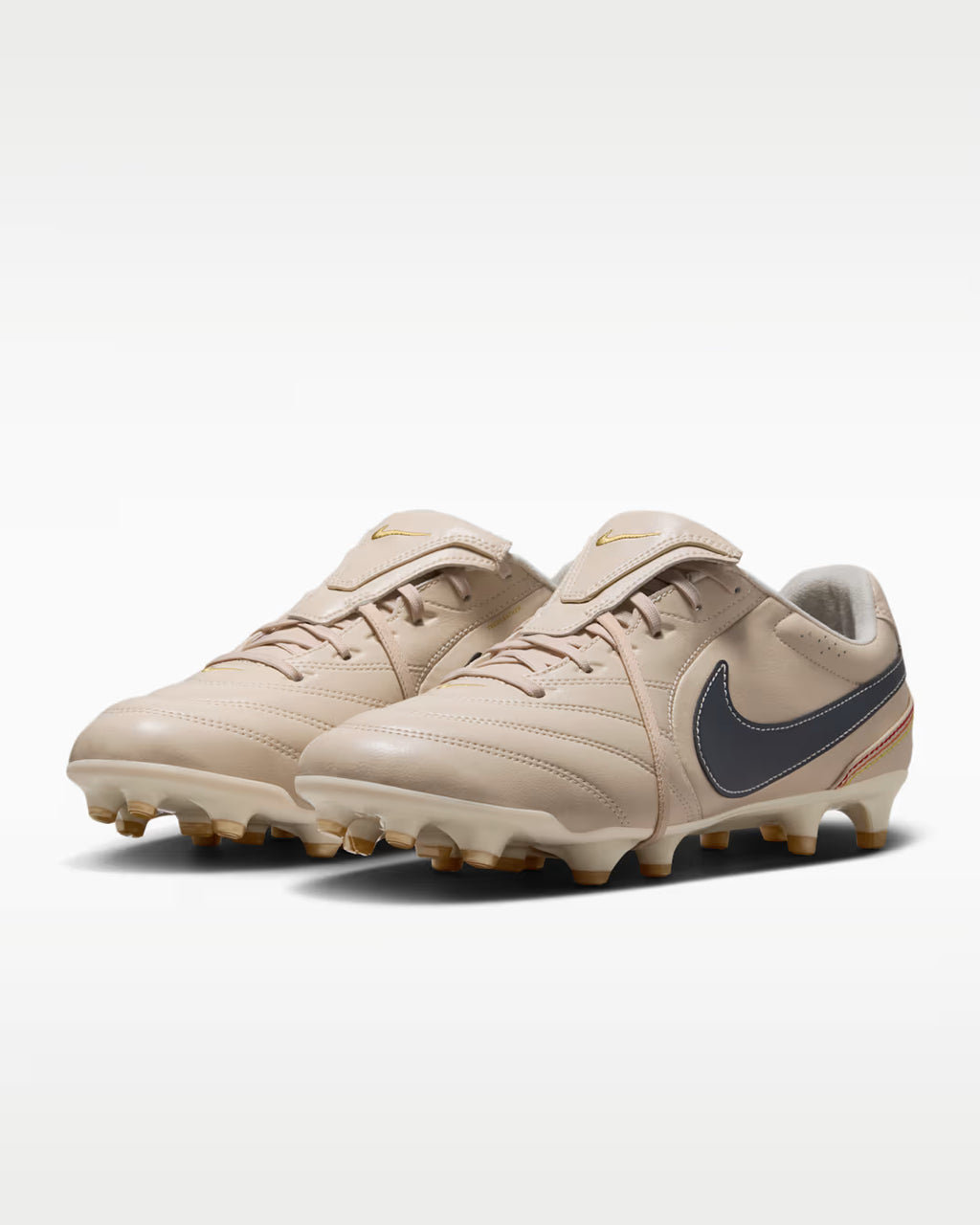 Nike Mens Tiempo Ligera Pro FG Soccer Cleats Pearl White Dark Obsidian