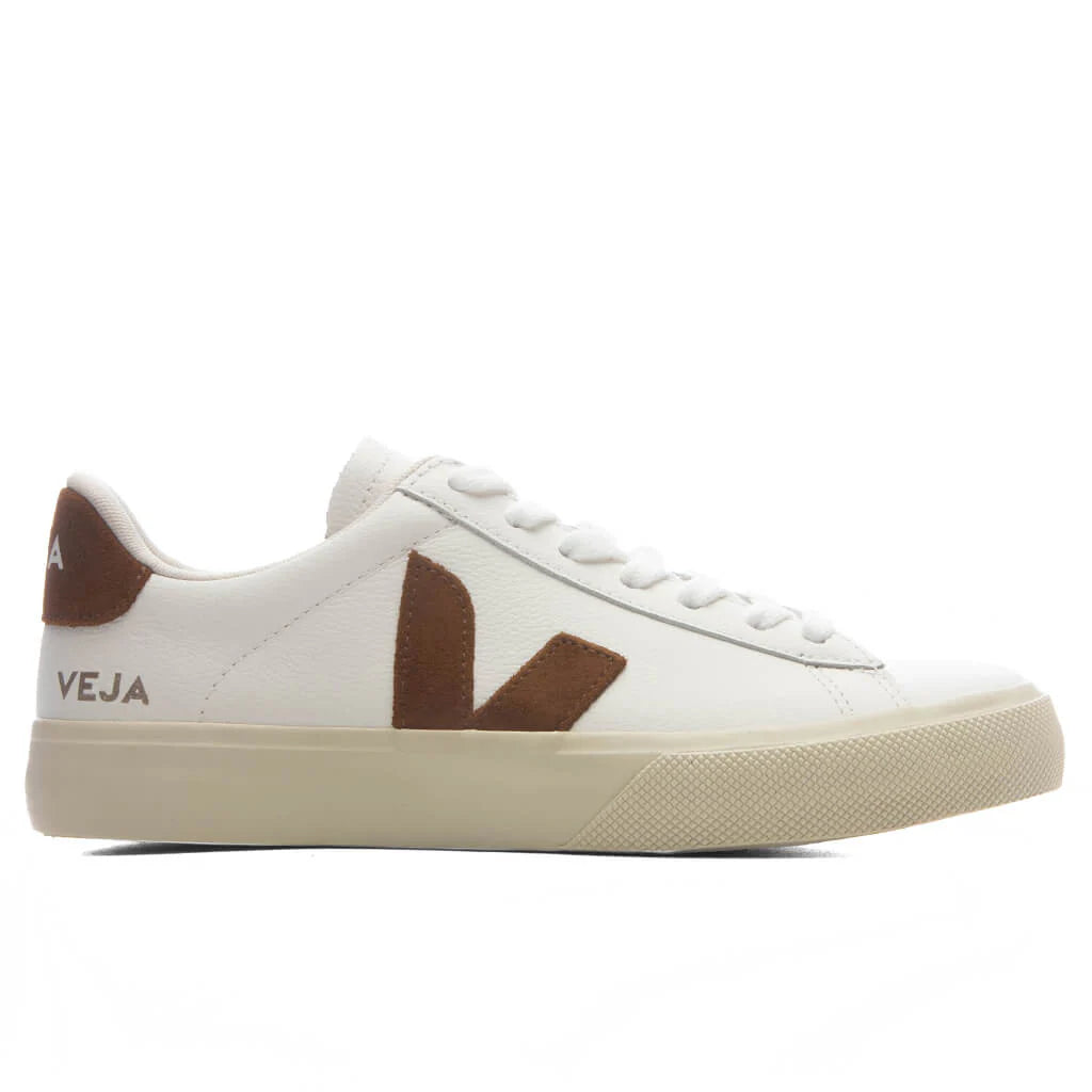 Womens Campo Leather White Cognac