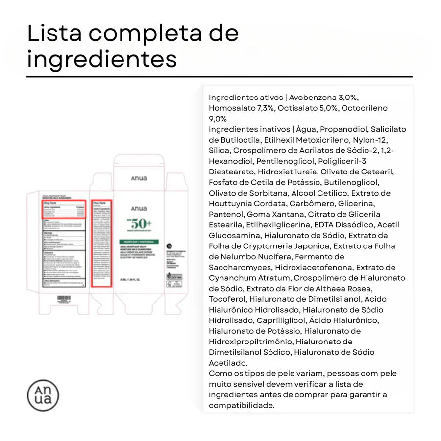 Protetor Solar Suave e Hidratante Heartleaf Silky