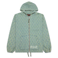 Diamond Jacquard Zip Hoodie Light Indigo