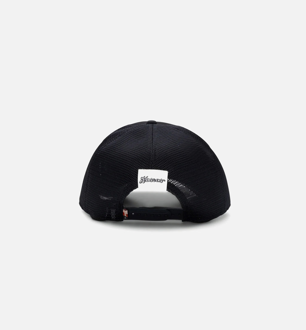 H Patch Trucker Mens Hat Black