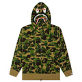 ABC Camo 2nd Shark Full Zip Hoodie Green