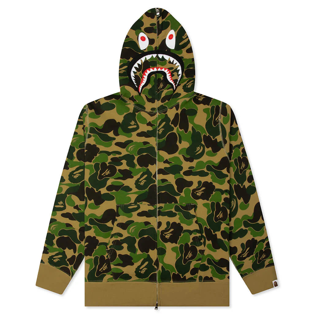 ABC Camo 2nd Shark Full Zip Hoodie Green