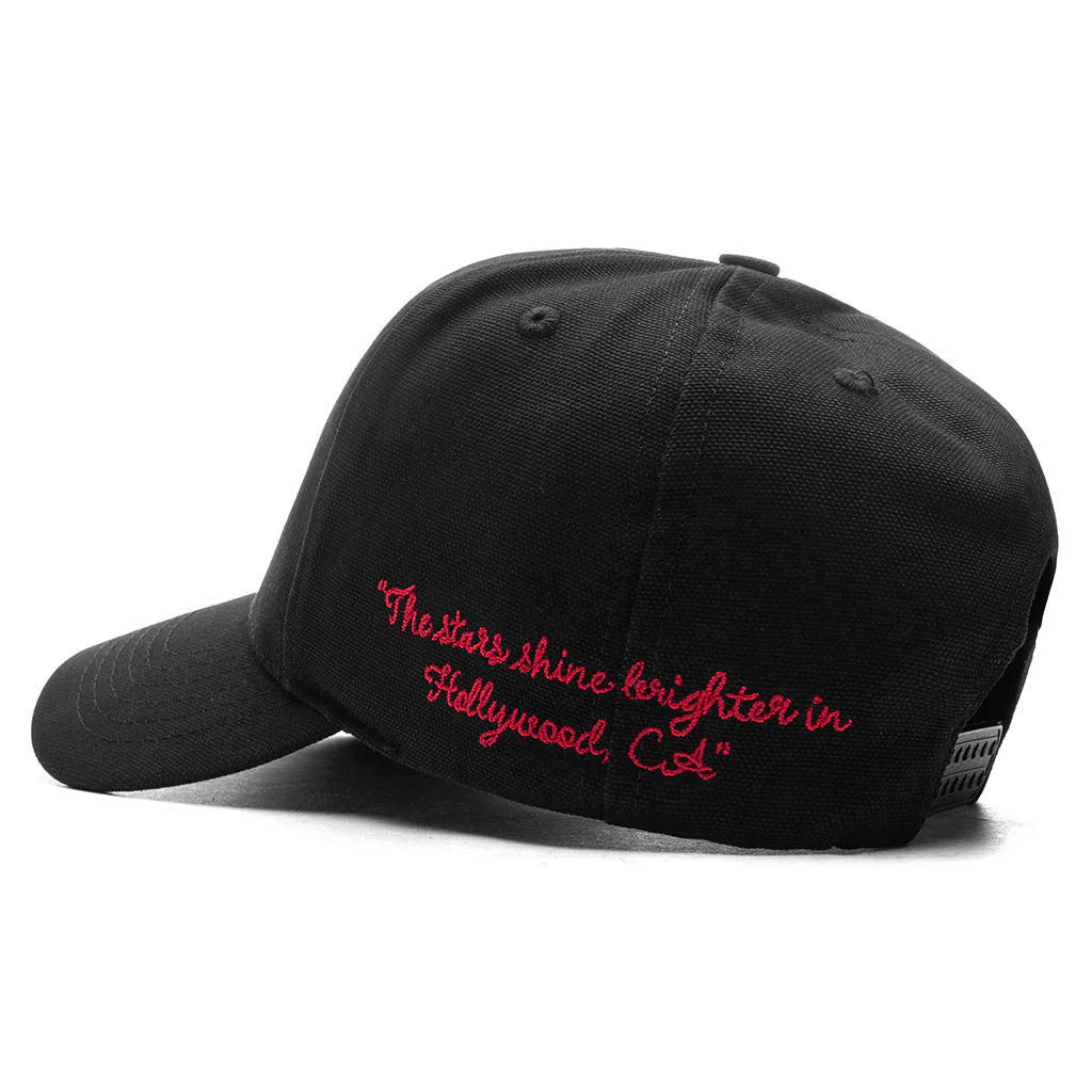 Stars MA Canvas Hat Black Red