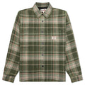 Heavy Washed Plaid Shirt Green