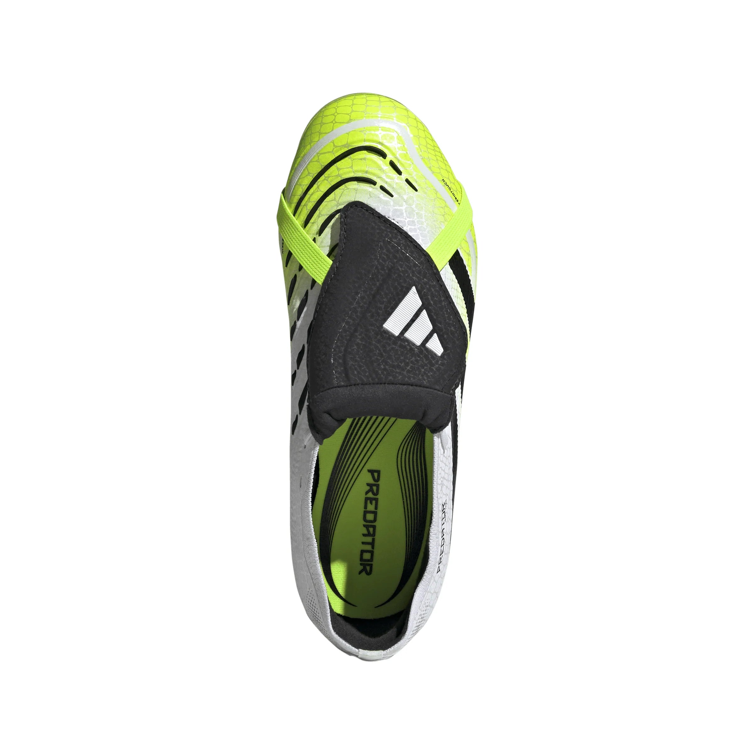 adidas Predator Elite Fold Over Tongue Youth Firm Ground Soccer Cleats White Black