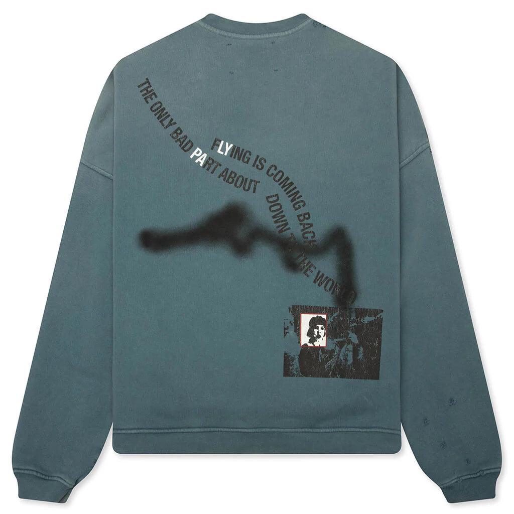 Streetwise Airbrush Crewneck Teal