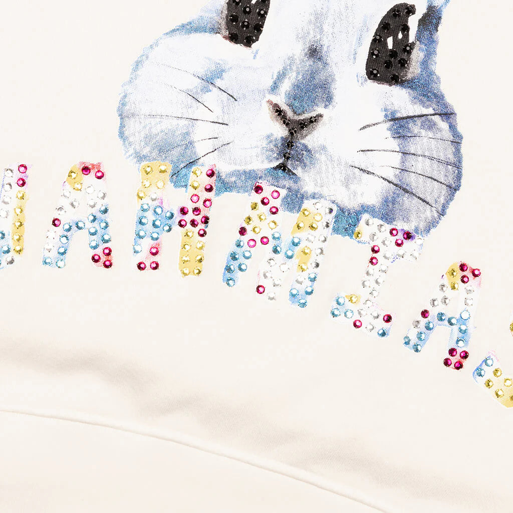 Crystal Bunny Crewneck Vintage White