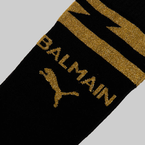 Balmain X Puma Womens Kneehigh Socks Black
