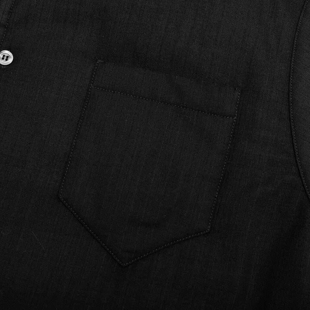Pocket Button Down Shirt Black