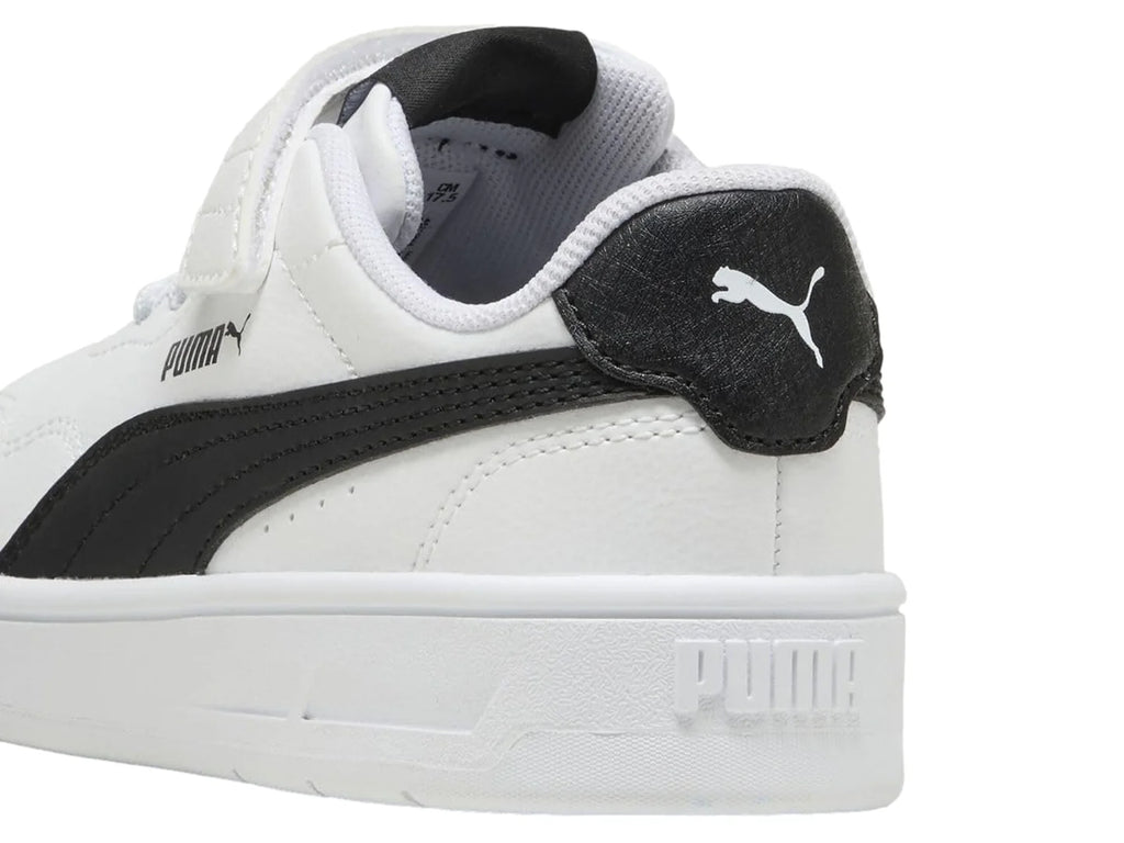 Tenis Puma Court Classic Clean Blanco y Negro para Niño