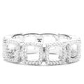 Cushion Band Open Zirconia 925 Sterling Silver