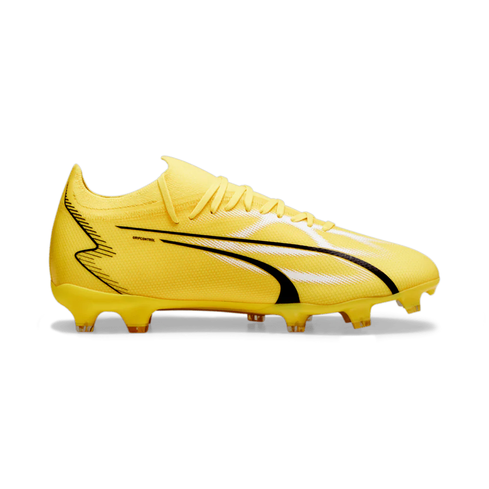 PUMA Ultra Match FG AG Multi Ground Cleats Yellow White Black
