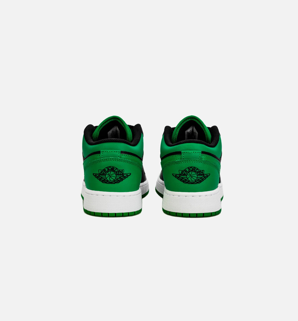 Air Jordan 1 Retro Low Lucky Green Grade School Lifestyle Shoe Black Green