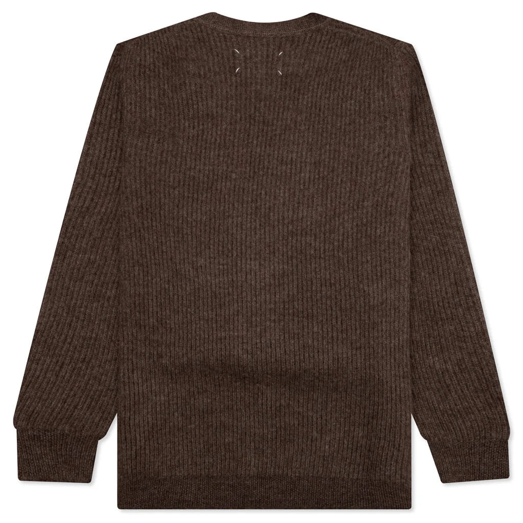 Button Up Long Sleeved Cardigan Walnut