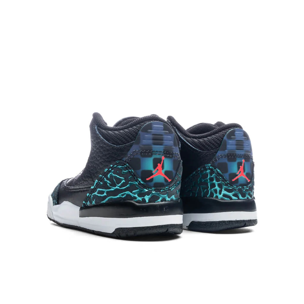 Air Jordan 3 Retro TD Moto Black Siren Red Hyper Jade