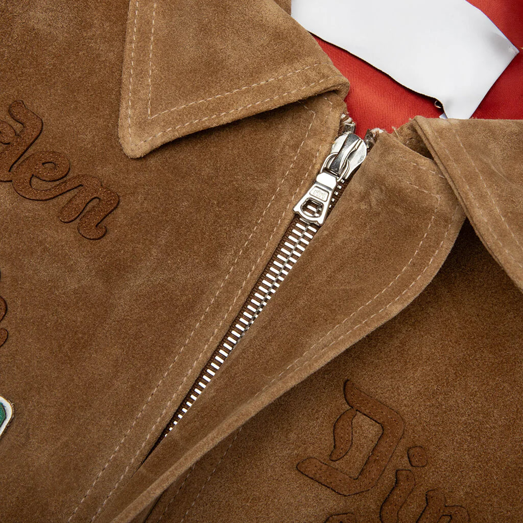 Sunset Blvd Sponsored Suede Jacket Tan