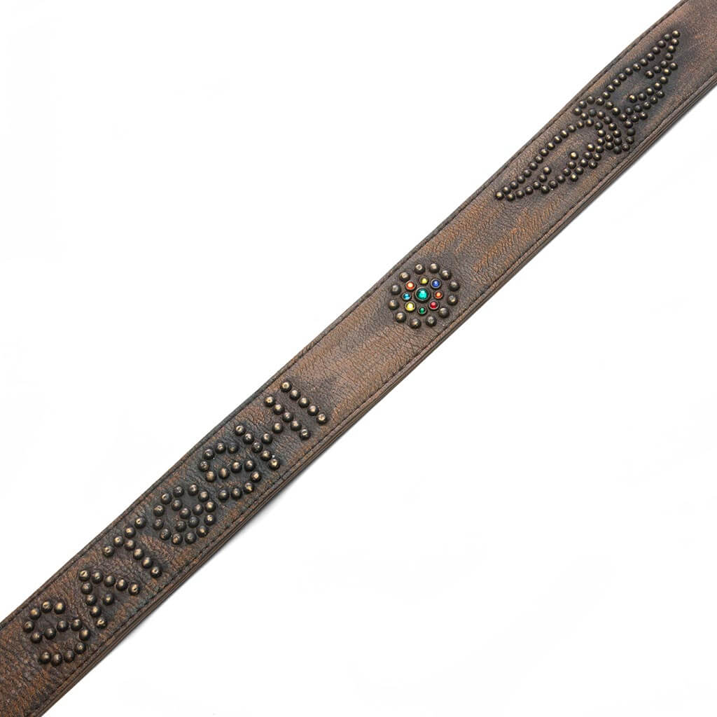 Racing Champion Studded Belt Brown