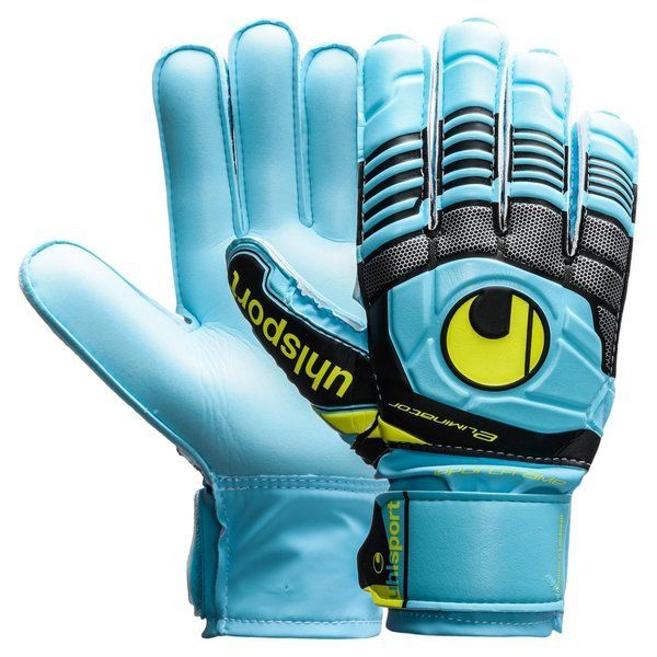 Uhlsport Kids Eliminator Soft SF Goalkeeper Gloves Turquoise Black Yellow