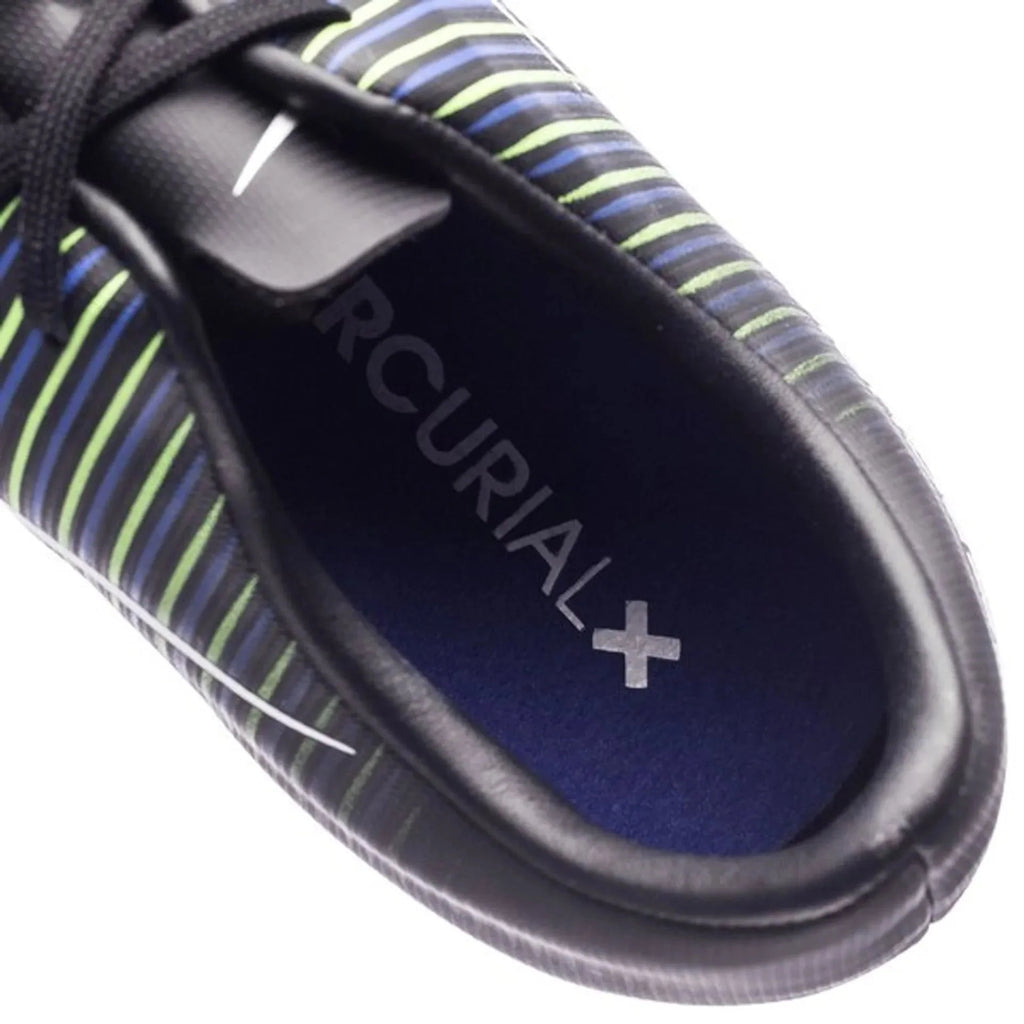 Nike Jr MercurialX Vapor XI IC Indoor Soccer Shoes Black White Electric Green