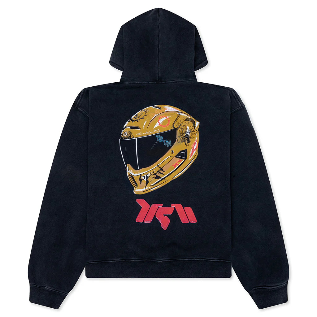 Feature x D R G N Helmet Hoodie Vintage Black