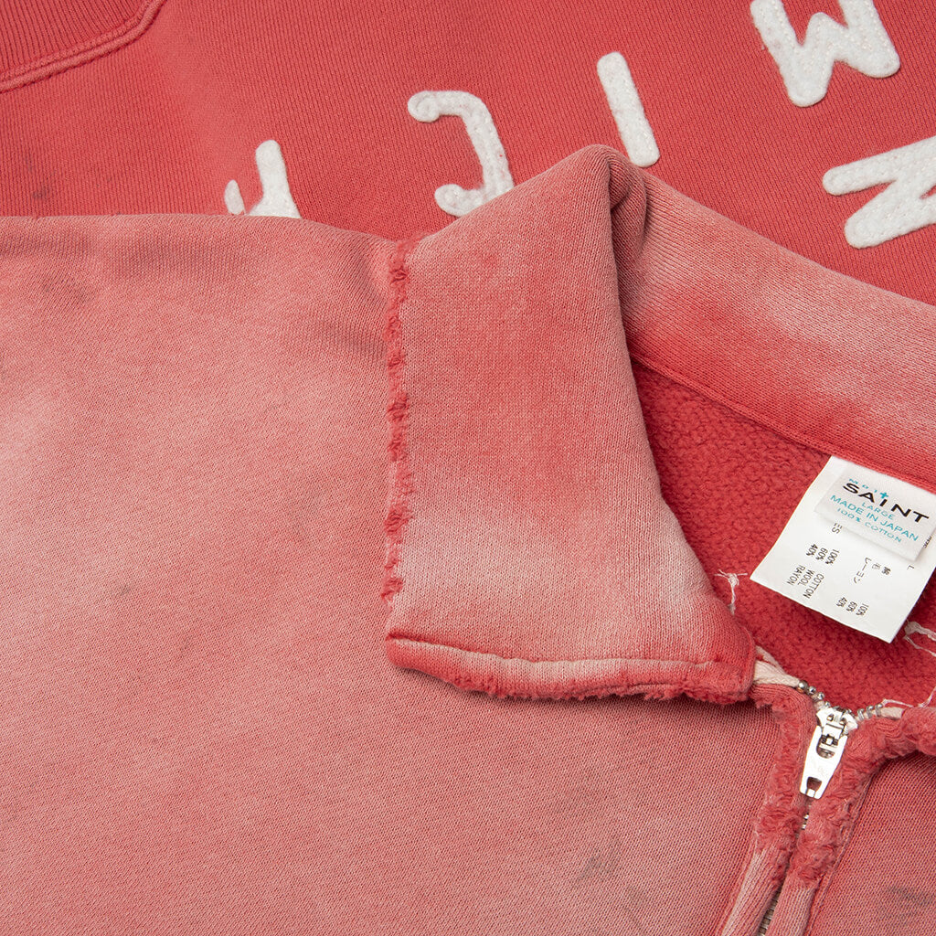 Saint S S Half Zip Sweat Polo Red
