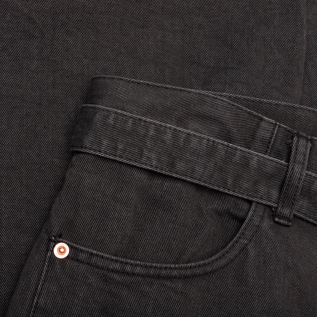 Belted Jeans Gray