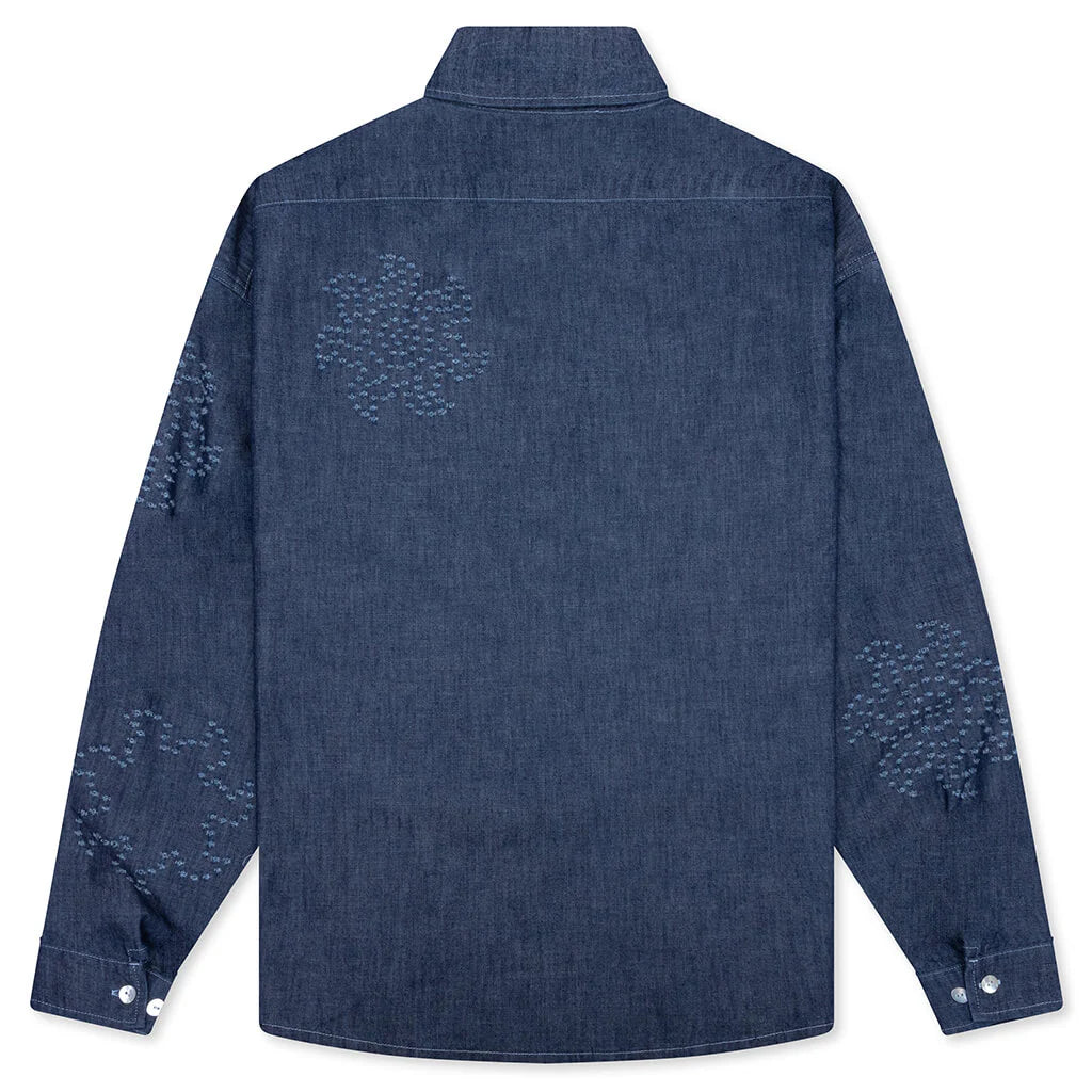 Chambray Oversized Shirt Orion Blue
